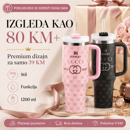 Premium Termo Šalica 1200ML – – Roza – slika 2