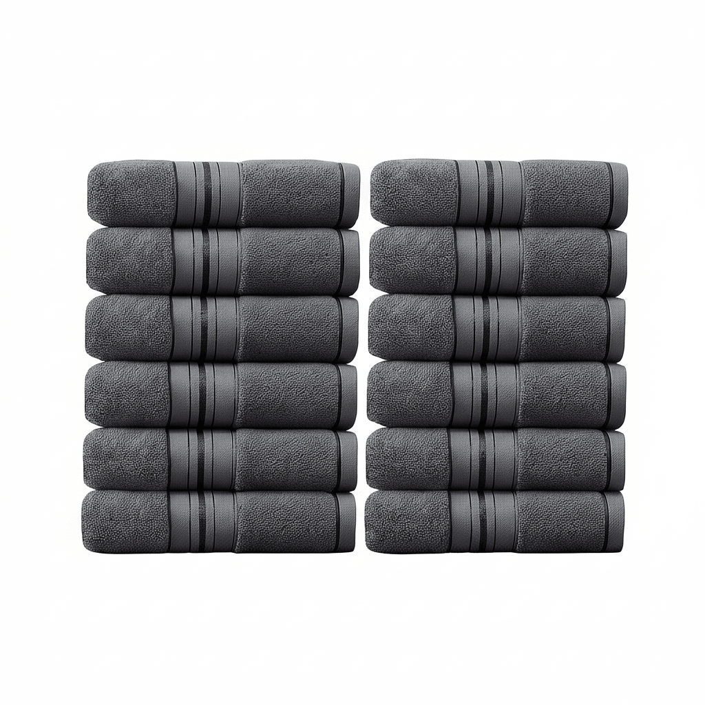 Premium Turski Ručnici – – Sivi 12 - dijelni set 50x90cm – slika 1