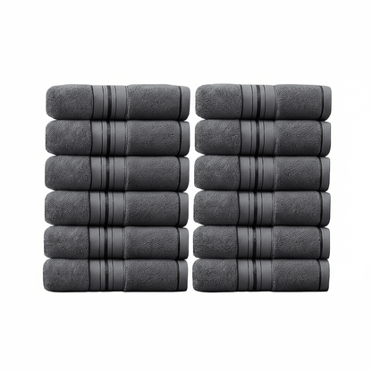 Premium Turski Ručnici – – Sivi 12 - dijelni set 50x90cm – slika 1