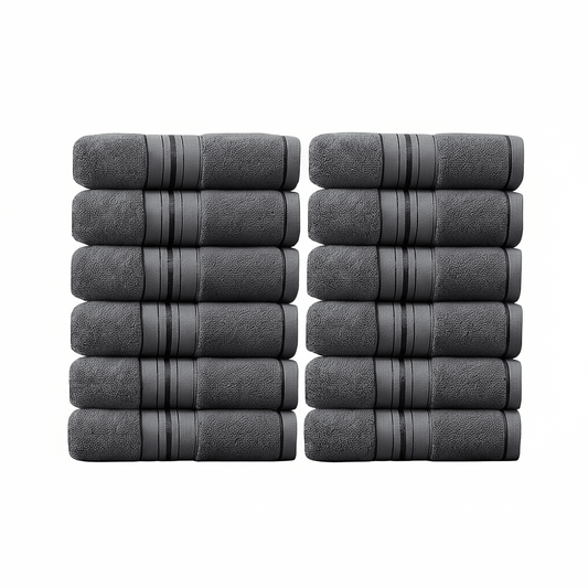 Premium Turski Ručnici – – Sivi 12 - dijelni set 50x90cm – slika 1