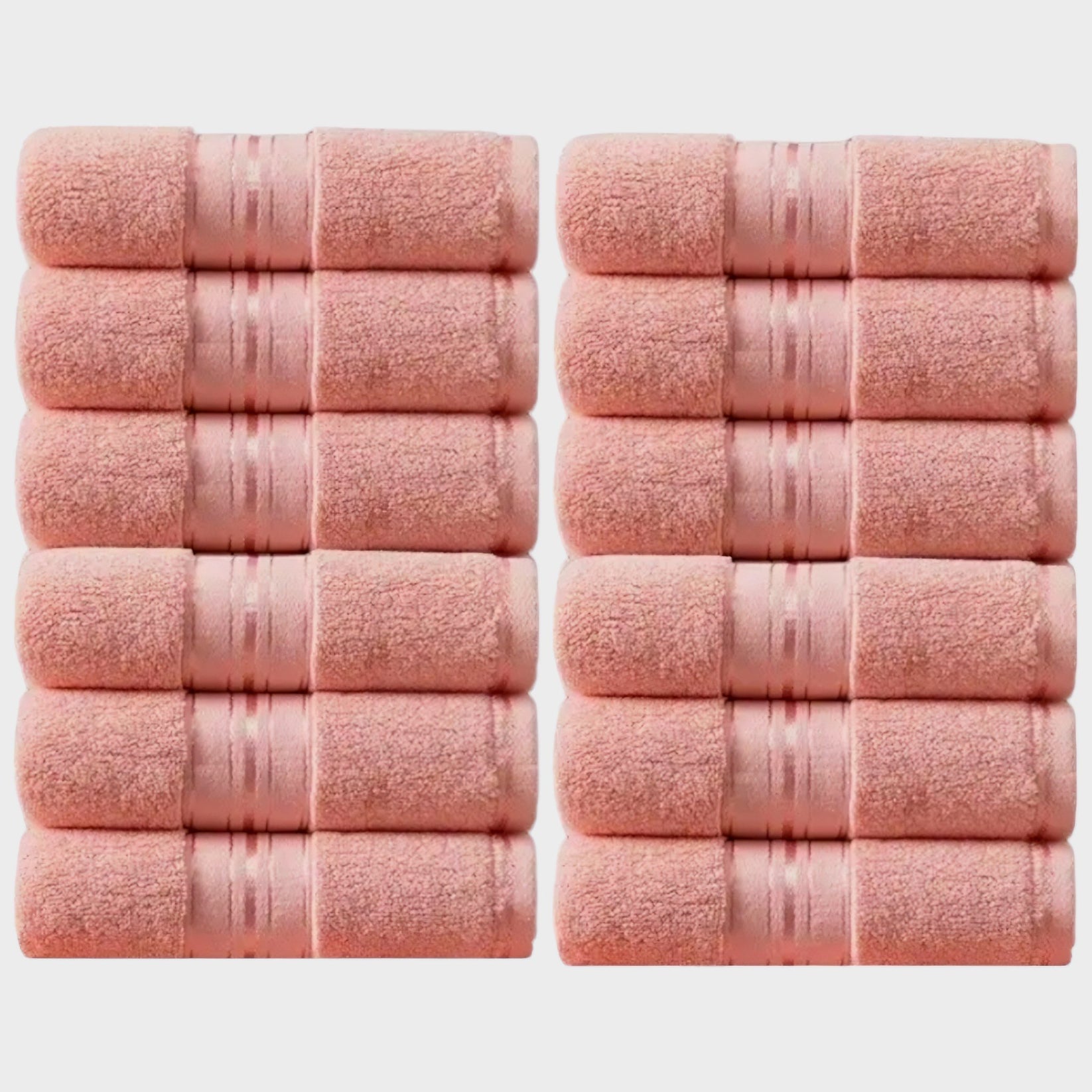 Premium Turski Ručnici – – Rozi 12 - dijelni set 50x90cm – slika 4