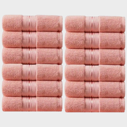Premium Turski Ručnici – – Rozi 12 - dijelni set 50x90cm – slika 4