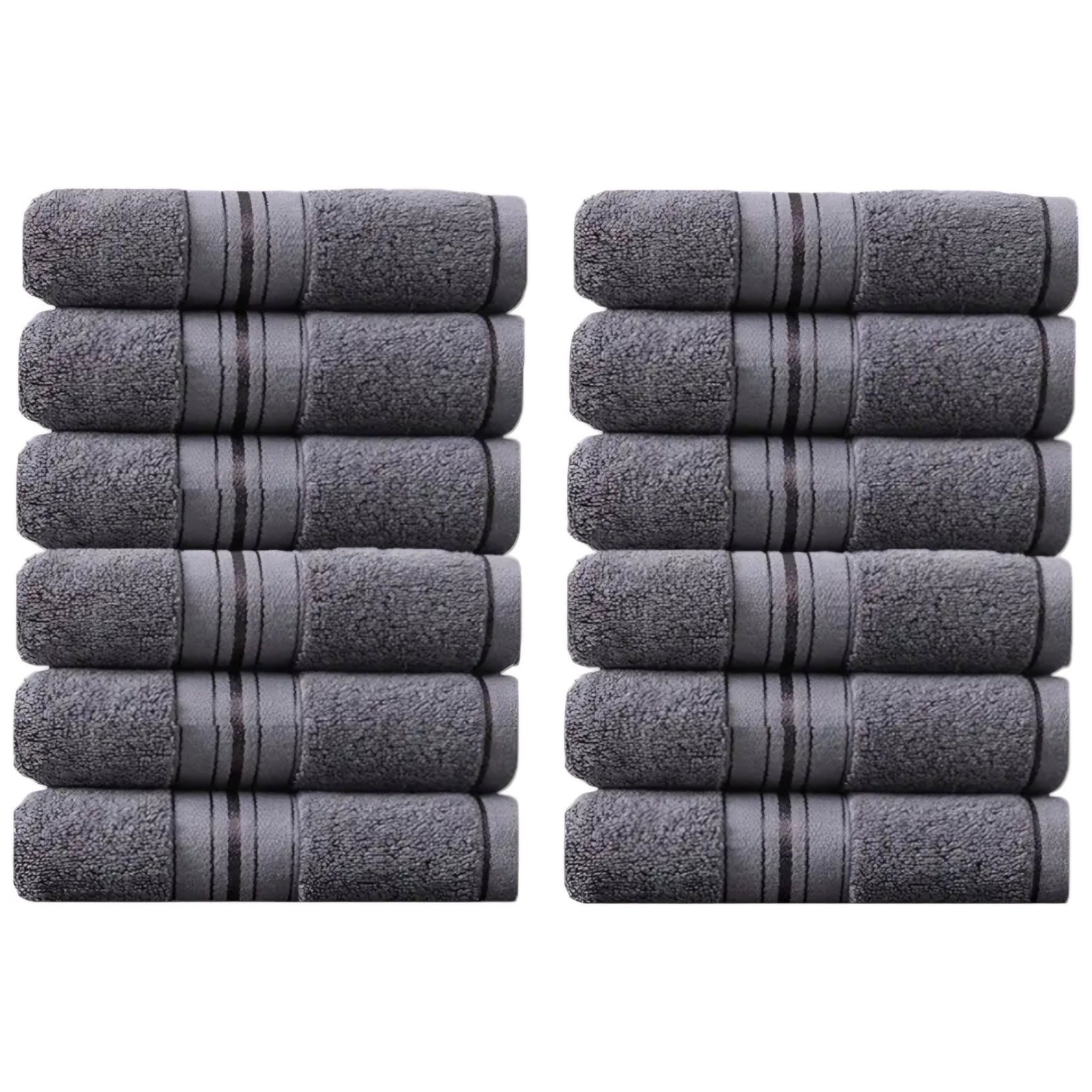 Premium Turski Ručnici – – Sivi 12 - dijelni set 50x90cm – slika 3