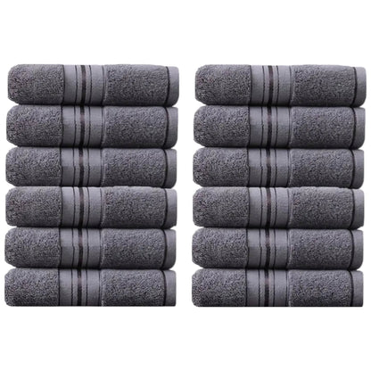 Premium Turski Ručnici – – Sivi 12 - dijelni set 50x90cm – slika 3