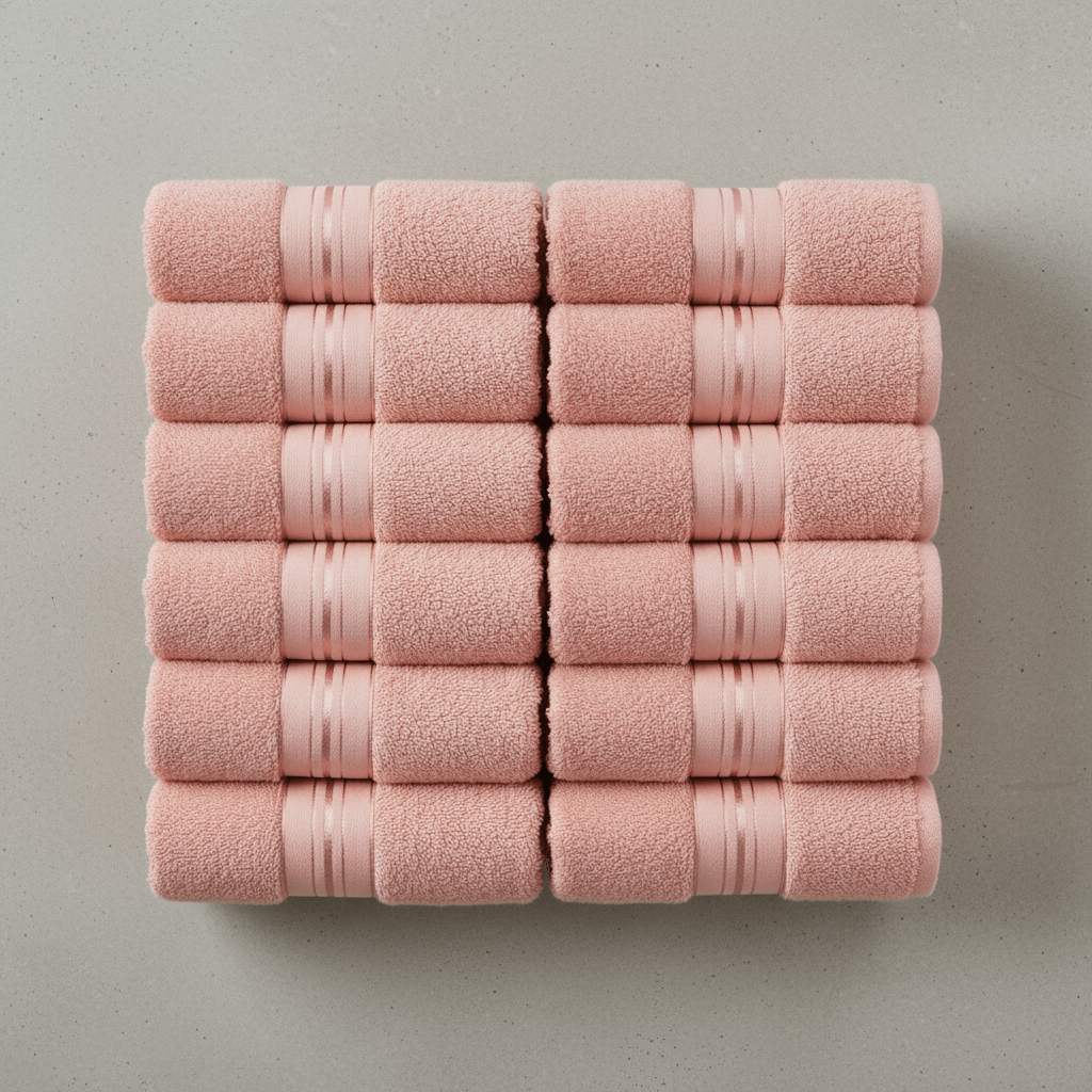 Premium Turski Ručnici – – Rozi 12 - dijelni set 50x90cm – slika 24