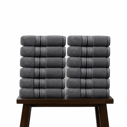 Premium Turski Ručnici – – Rozi 12 - dijelni set 50x90cm – slika 24