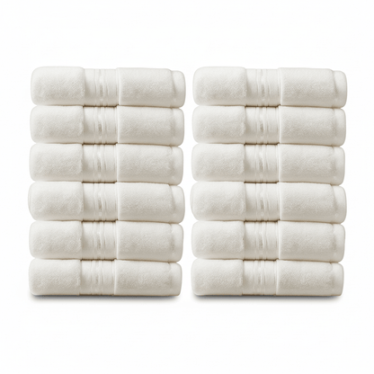 Premium Turski Ručnici – – Bijeli 12 - dijelni set 50x90cm – slika 3