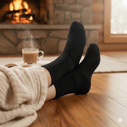 Premium Vunene Čarape Crne – Set od 12 Pari – – – slika 6