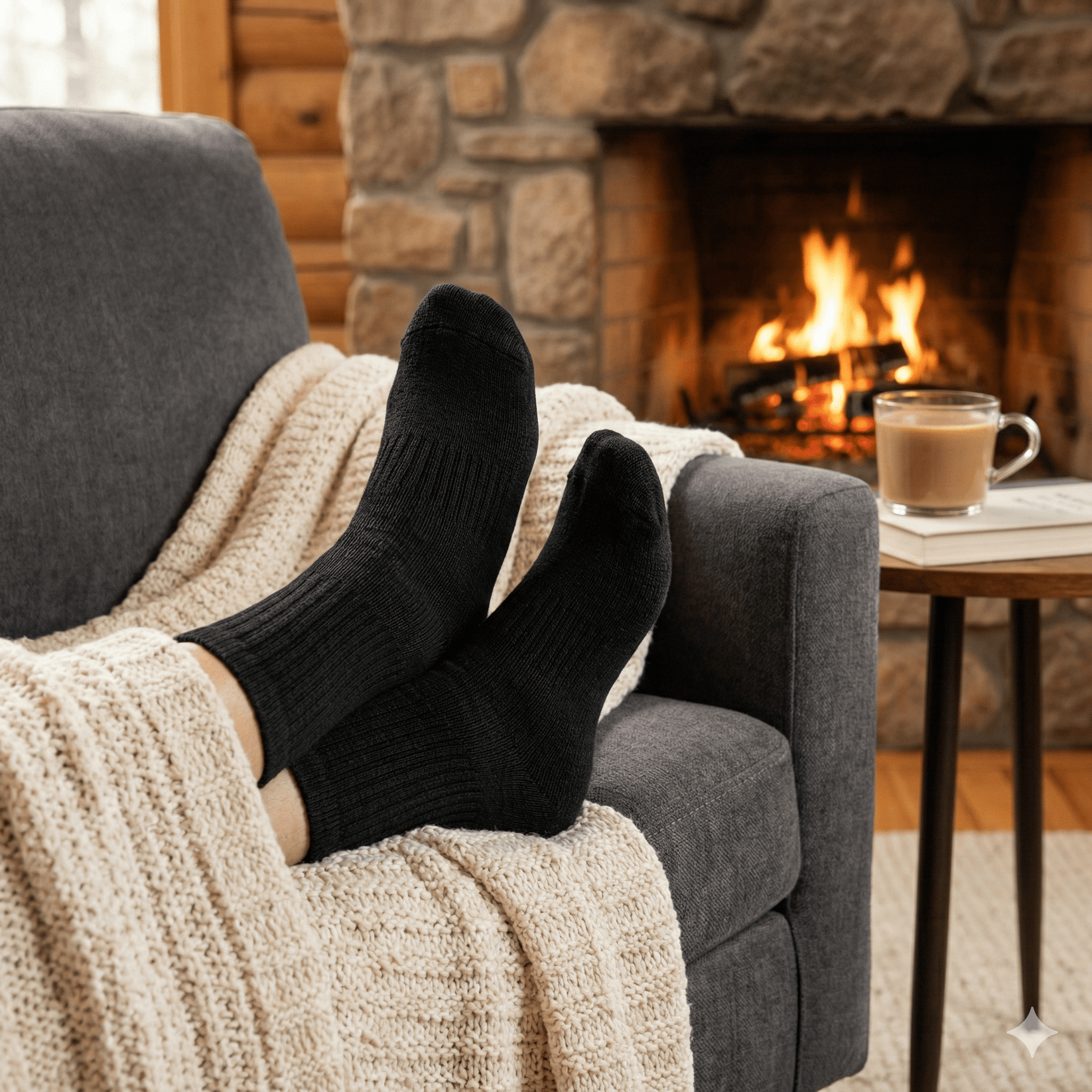 Premium Vunene Čarape Crne – Set od 12 Pari – – – slika 3