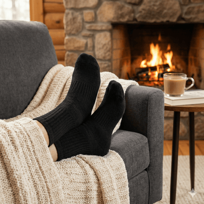 Premium Vunene Čarape Crne – Set od 12 Pari – – – slika 3