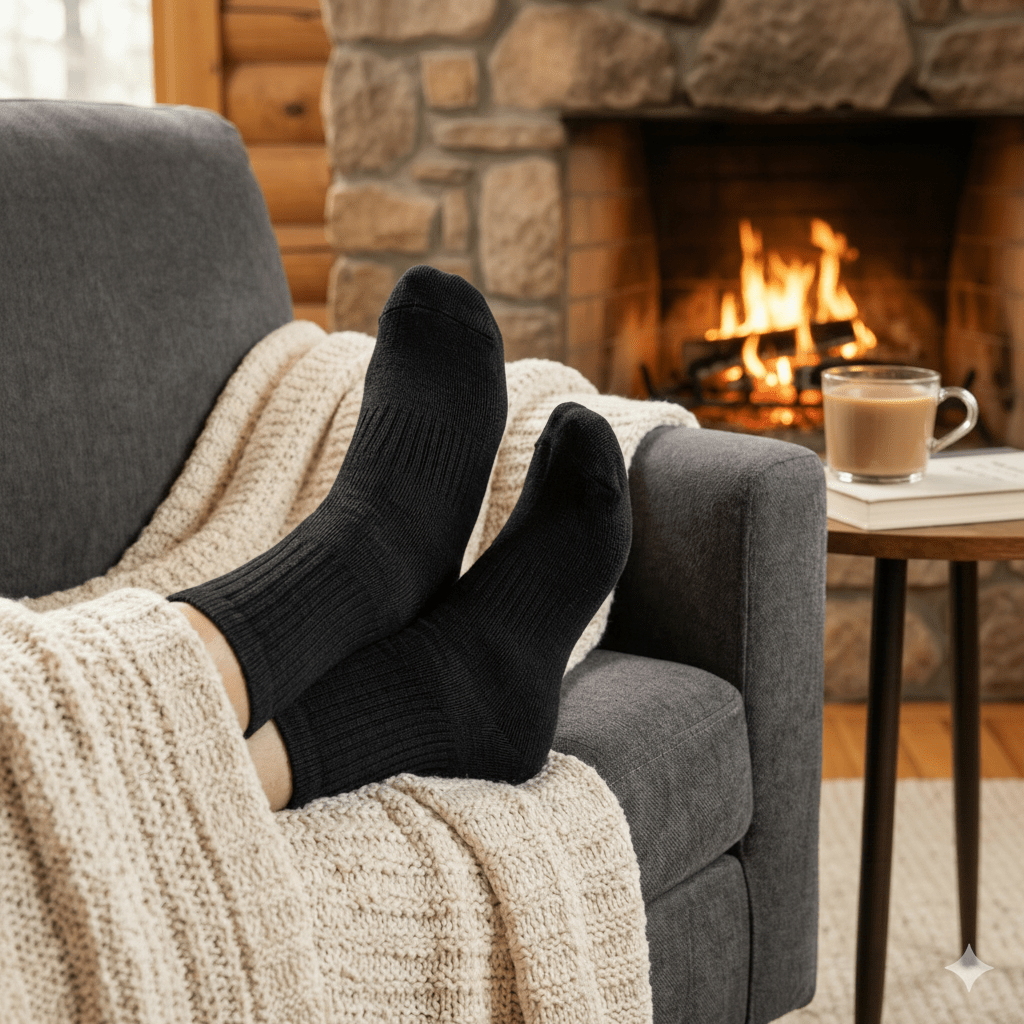 Premium Vunene Čarape Crne – Set od 12 Pari – – – slika 5