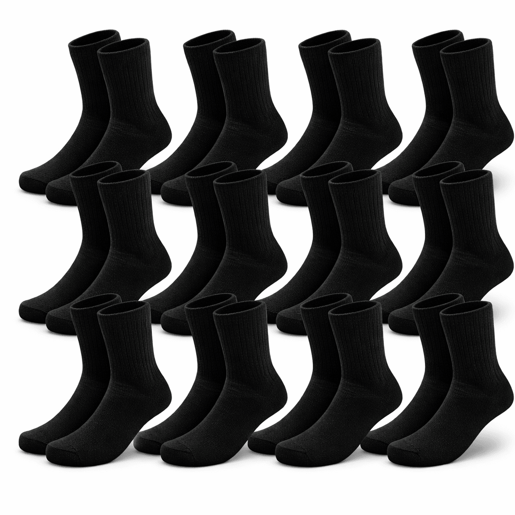 Premium Vunene Čarape Crne – Set od 12 Pari – – – slika 4