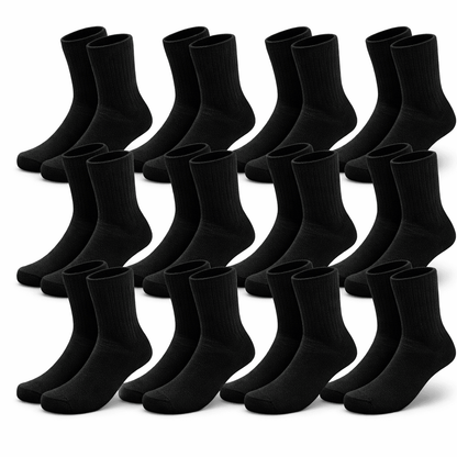 Premium Vunene Čarape Crne – Set od 12 Pari – – – slika 4