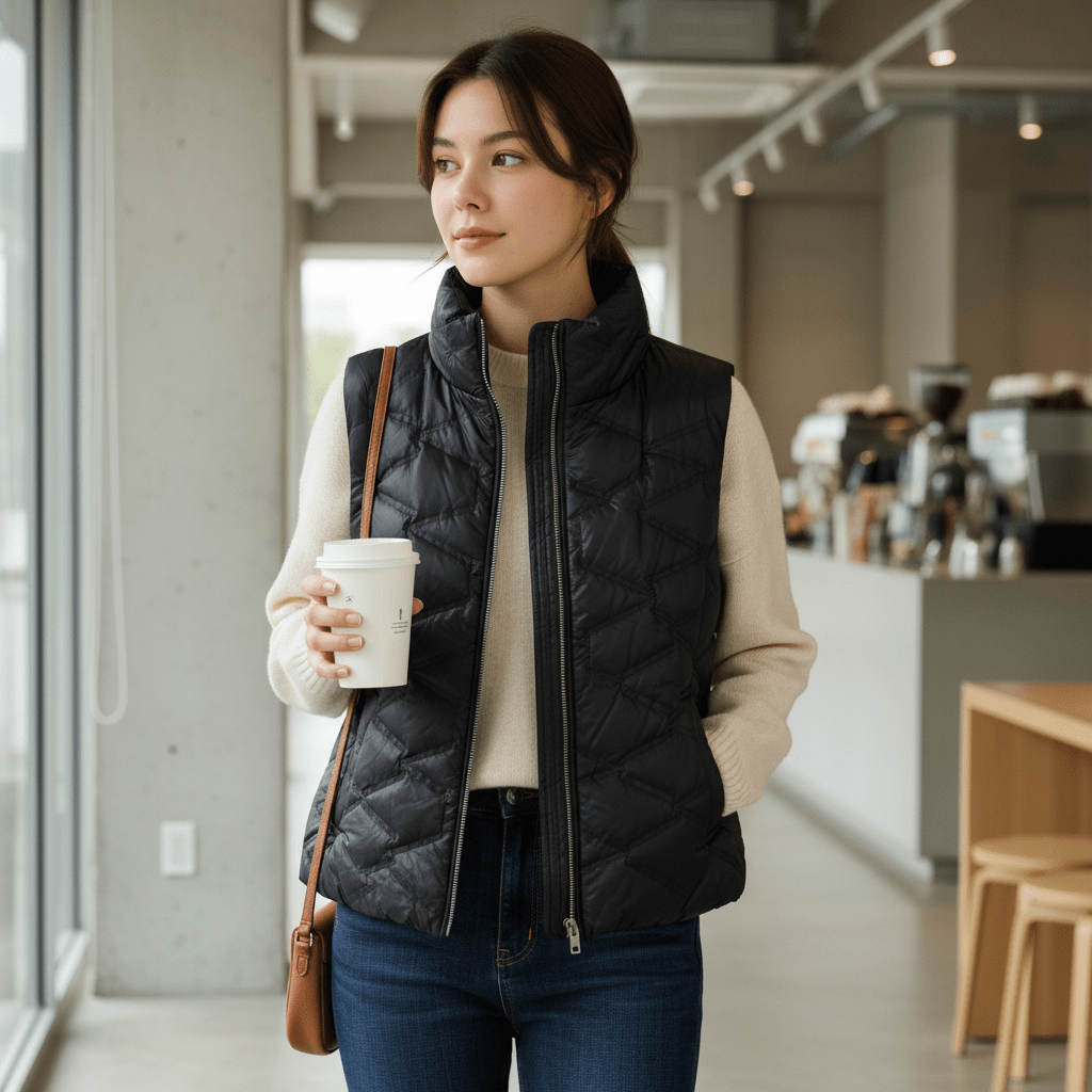 Premium Ženski Prsluk – – Crna – slika 2