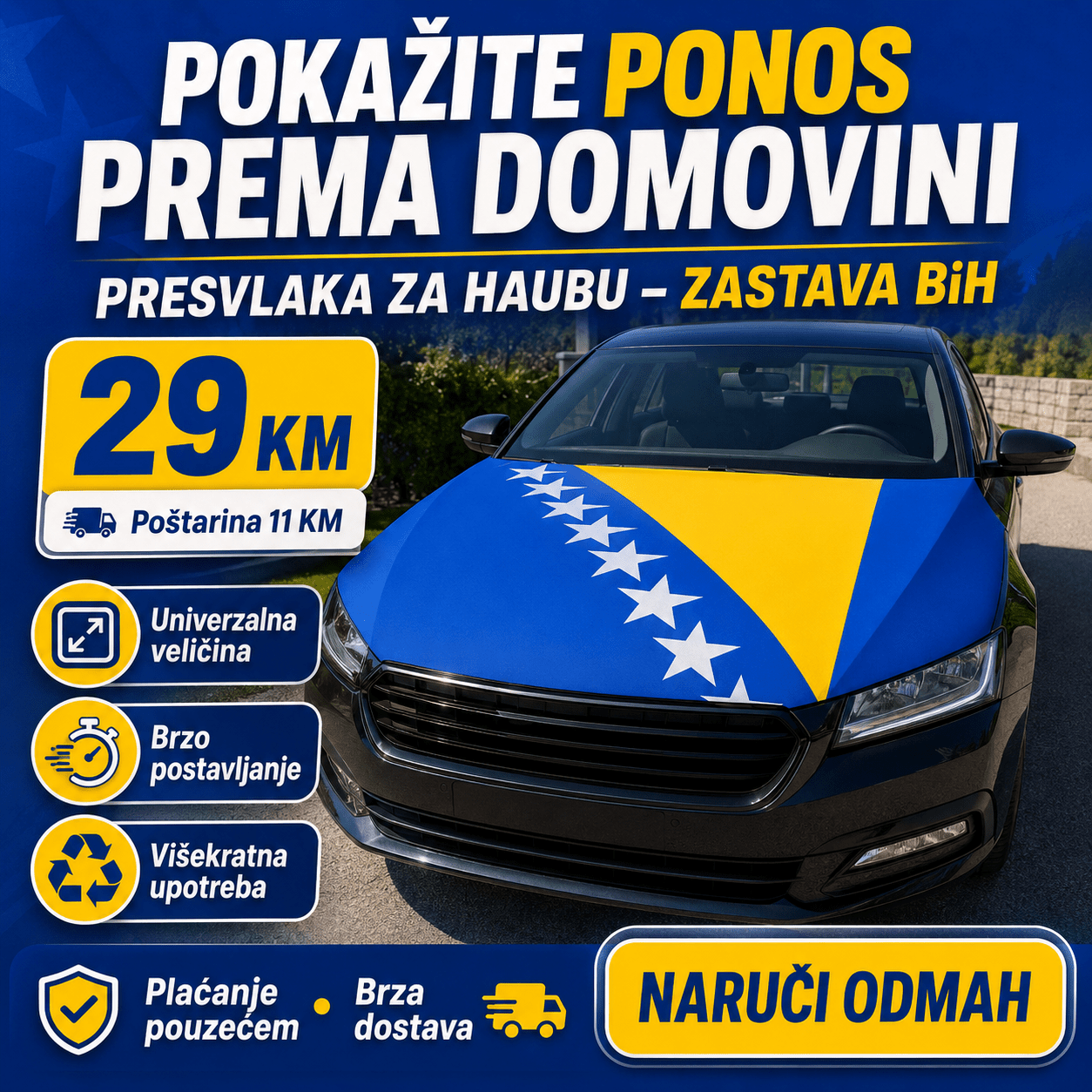 🇧🇦 Presvlaka za Haubu – – Model.2 – slika 2