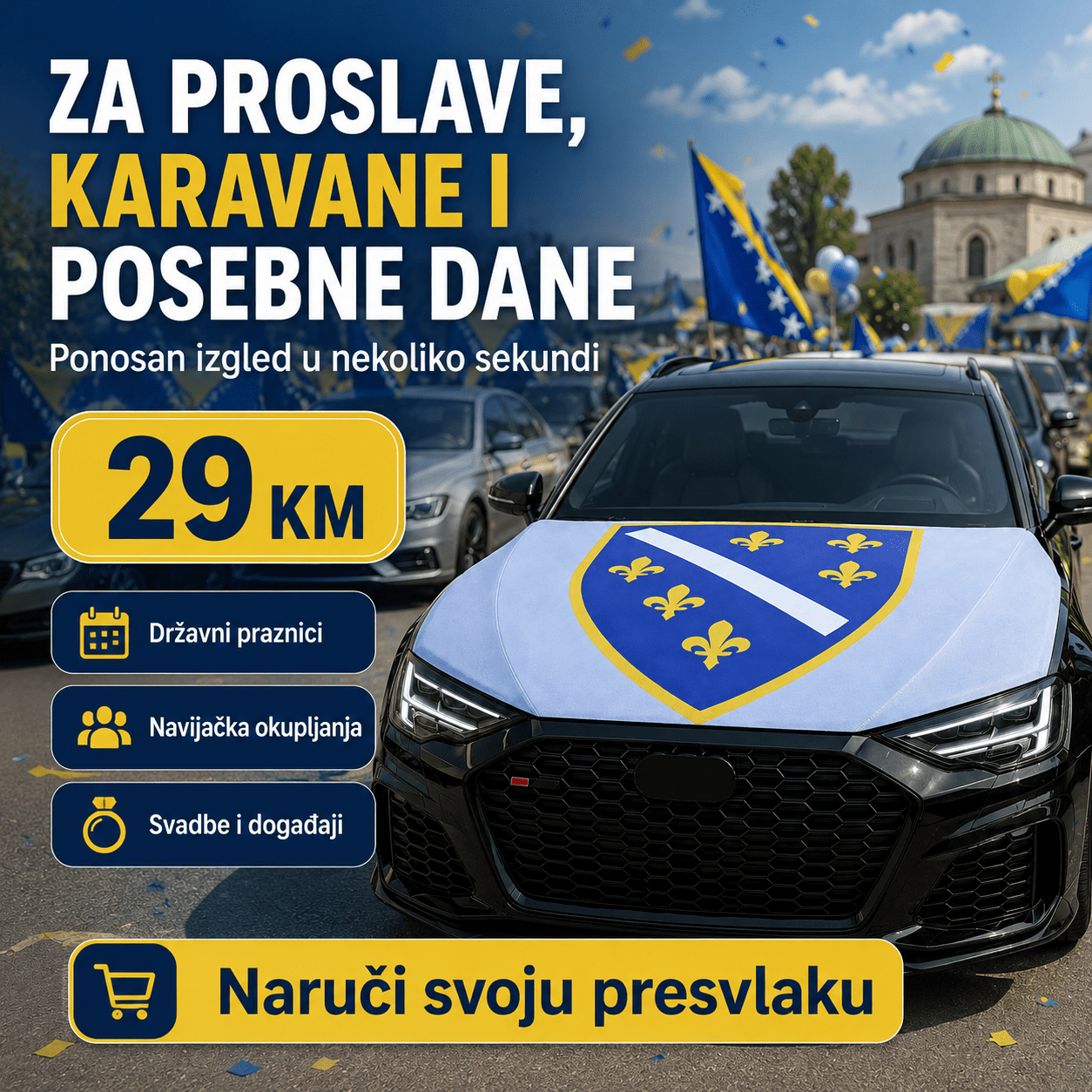 🇧🇦 Presvlaka za Haubu – – Model.2 – slika 5