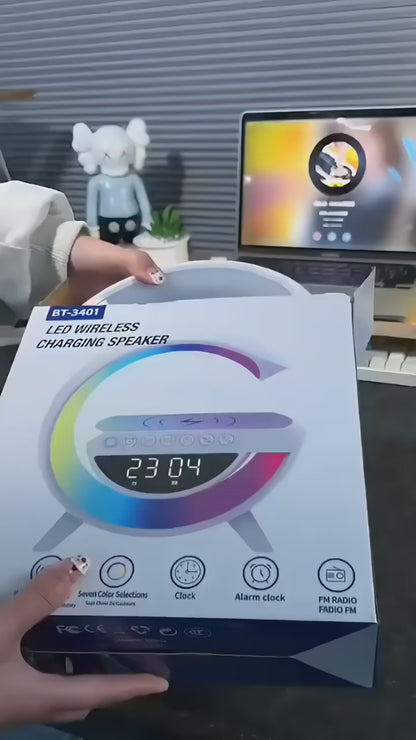3u1 bežični punjač, zvučnik i lampa