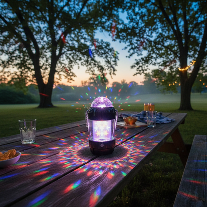 Prijenosna Disko Lampa Svjetiljka sa Zvijezdama i USB Punjenjem – Dječje igračke – Univerzalna Srebrna – slika 1