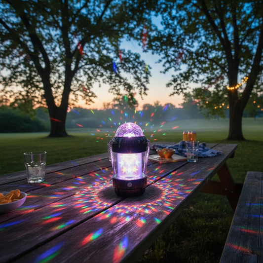 Prijenosna Disko Lampa Svjetiljka sa Zvijezdama i USB Punjenjem – Dječje igračke – Univerzalna Srebrna – slika 1