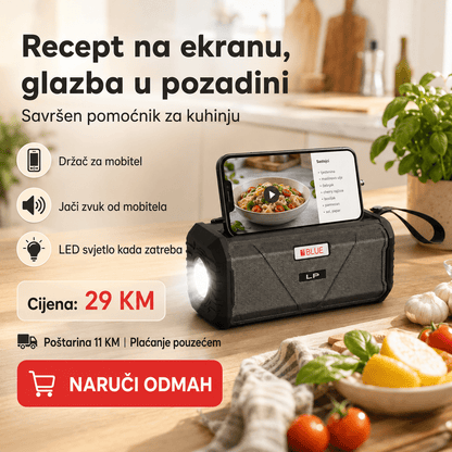 Prijenosni Bluetooth Zvučnik V115 s LED Lampom i Držačem za Mobitel – Bluetooth zvučnici – – slika 3