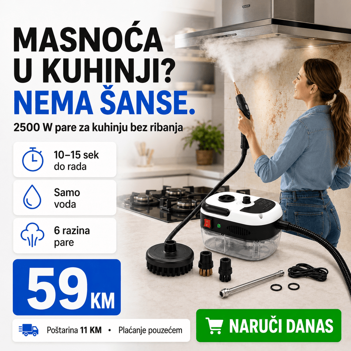 Prijenosni Parni Čistač – Kućanski Pribor i Čišćenje – – slika 4