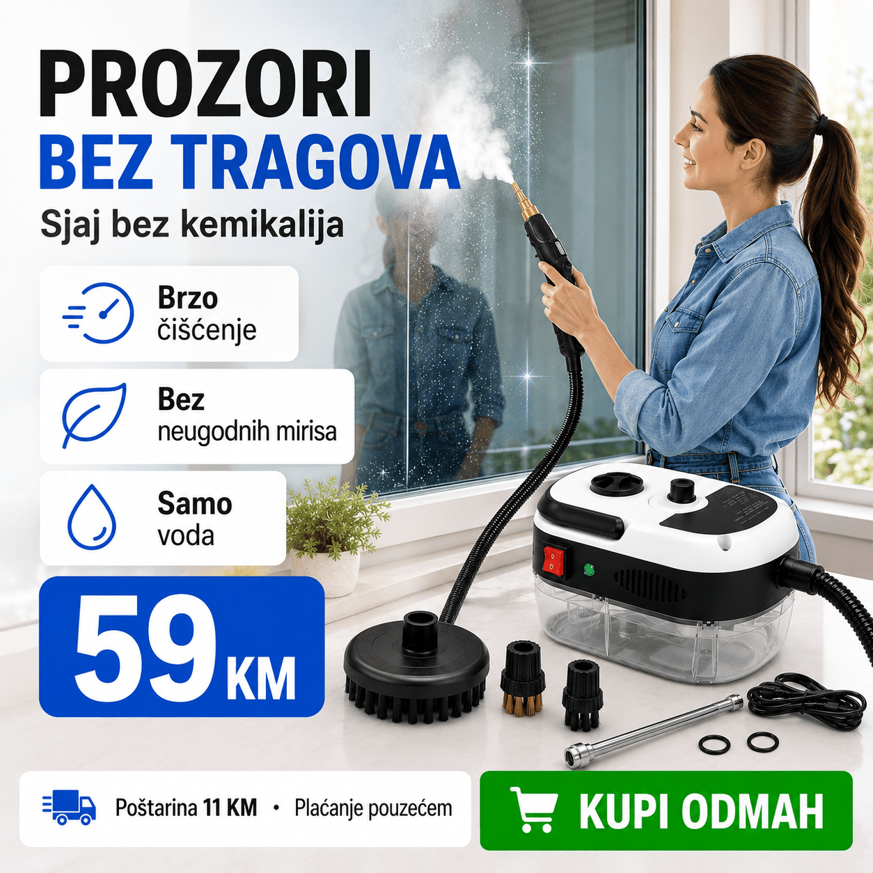 Prijenosni Parni Čistač – Kućanski Pribor i Čišćenje – – slika 5