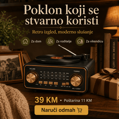 Prijenosni Retro Radio MD-1320BT s Bluetoothom – Radio uređaji – – slika 6