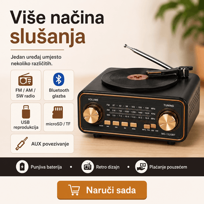 Prijenosni Retro Radio MD-1320BT s Bluetoothom – Radio uređaji – – slika 5