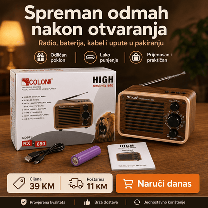 Prijenosni Retro Radio RX-680 s Bluetoothom – Radio uređaji – – slika 6