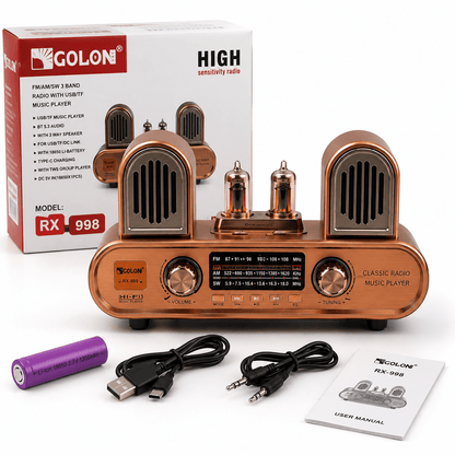 Prijenosni Retro Radio RX-998 s Bluetoothom – Radio uređaji – – slika 2