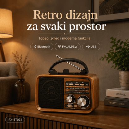 Prijenosni Retro Radio RX-BT031 s Bluetoothom – Radio uređaji – – slika 6
