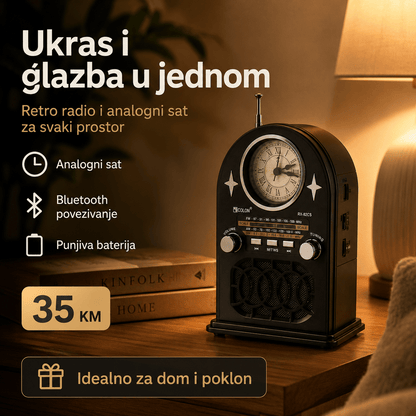 Prijenosni Retro Radio sa Satom RX-82CS – Radio uređaji – – slika 3