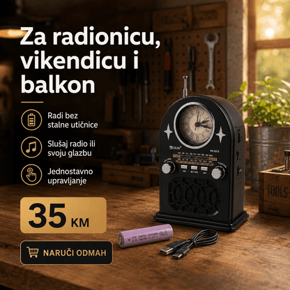 Prijenosni Retro Radio sa Satom RX-82CS – Radio uređaji – – slika 5