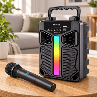Prijenosni zvučnik s mikrofonom KTS-2130 – Karaoke zvučnici – – slika 2