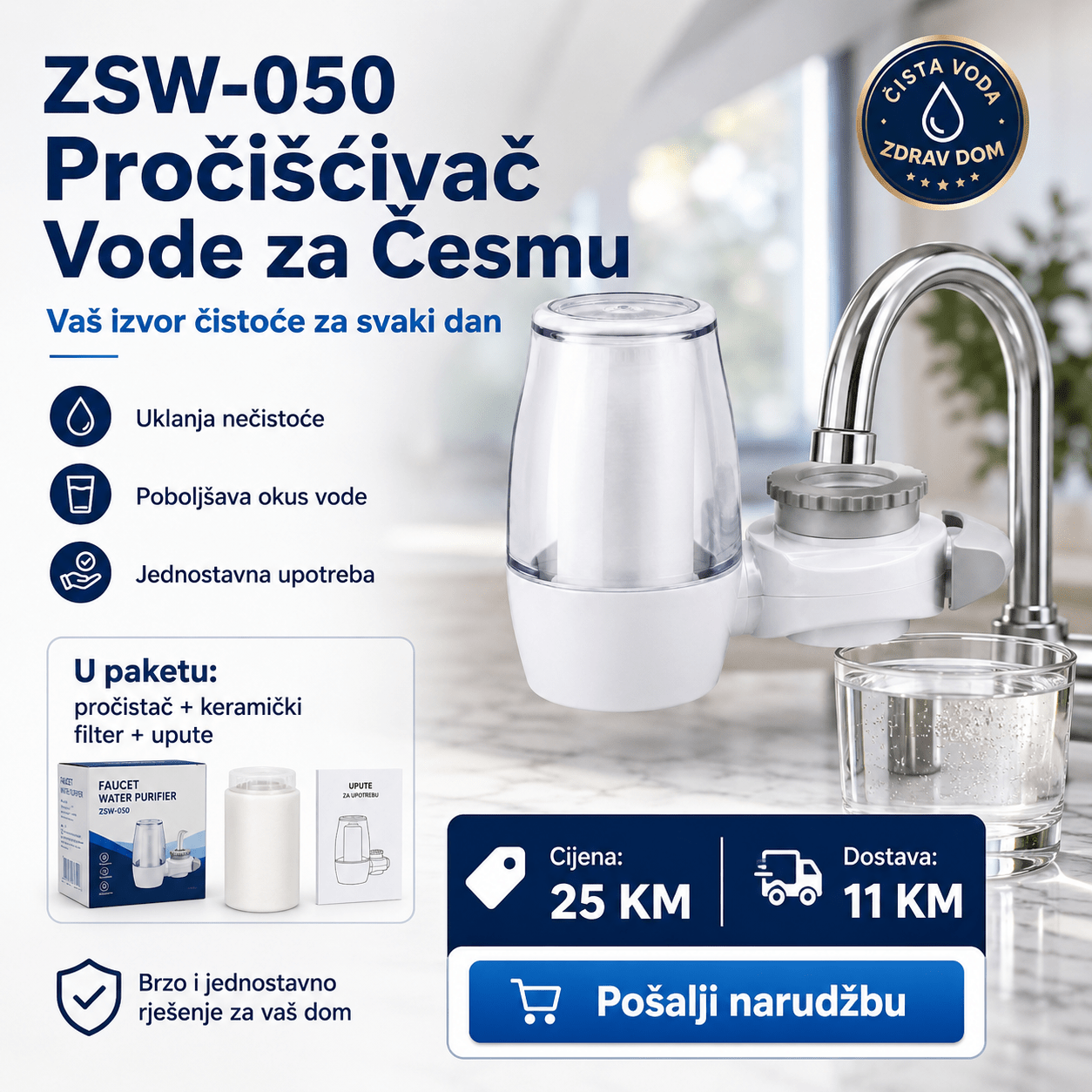 Pročišćivač Vode za Česmu – Kućanski Pribor i Čišćenje – – slika 2
