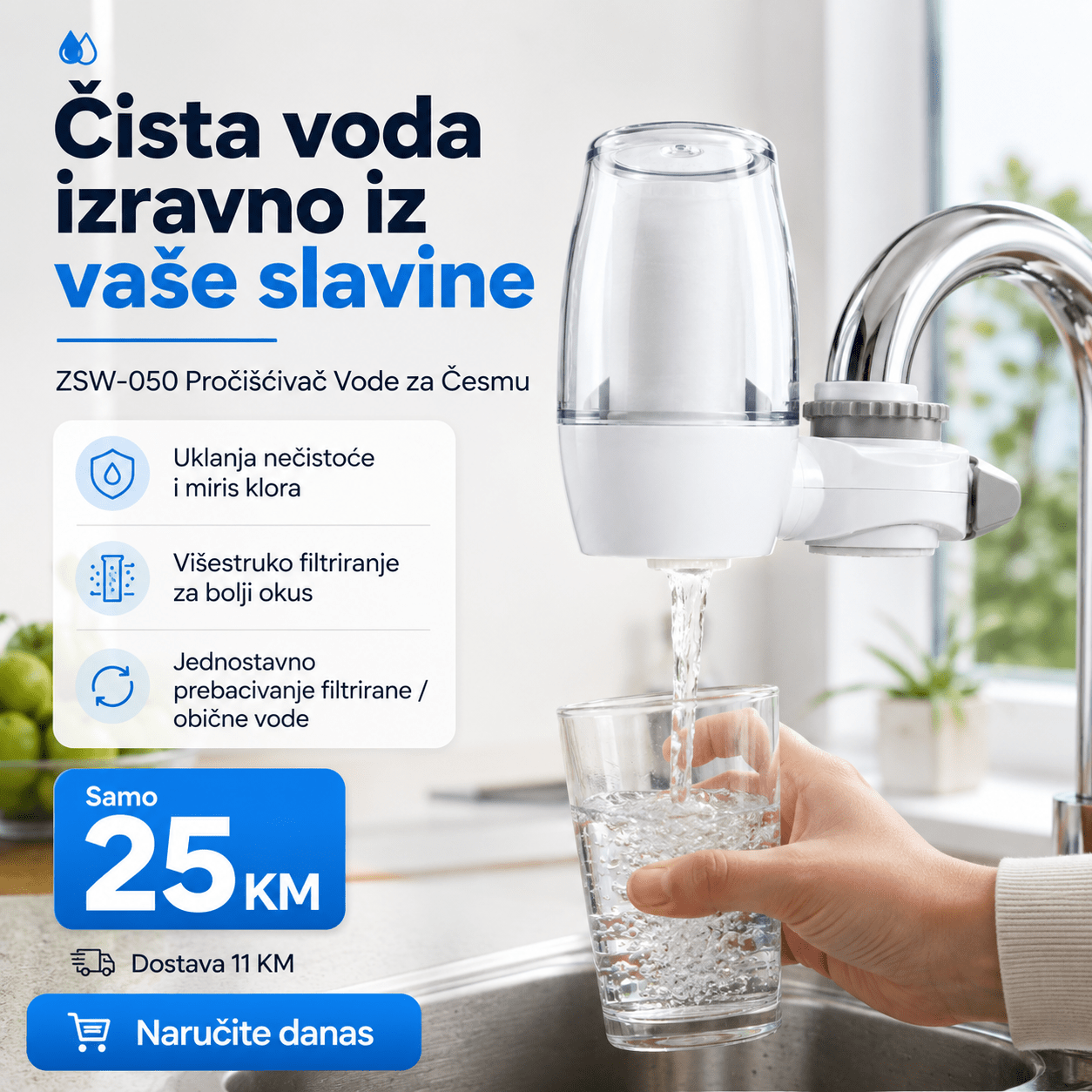 Pročišćivač Vode za Česmu – Kućanski Pribor i Čišćenje – – slika 1