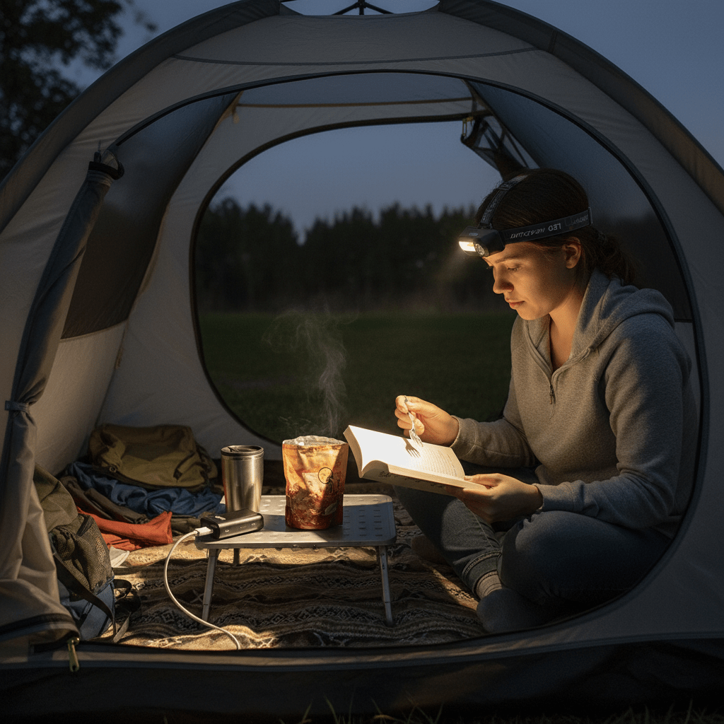 Profesionalna LED Naglavna Lampa za Sve Prilike – Svjetiljke – Crna Univerzalna – slika 4