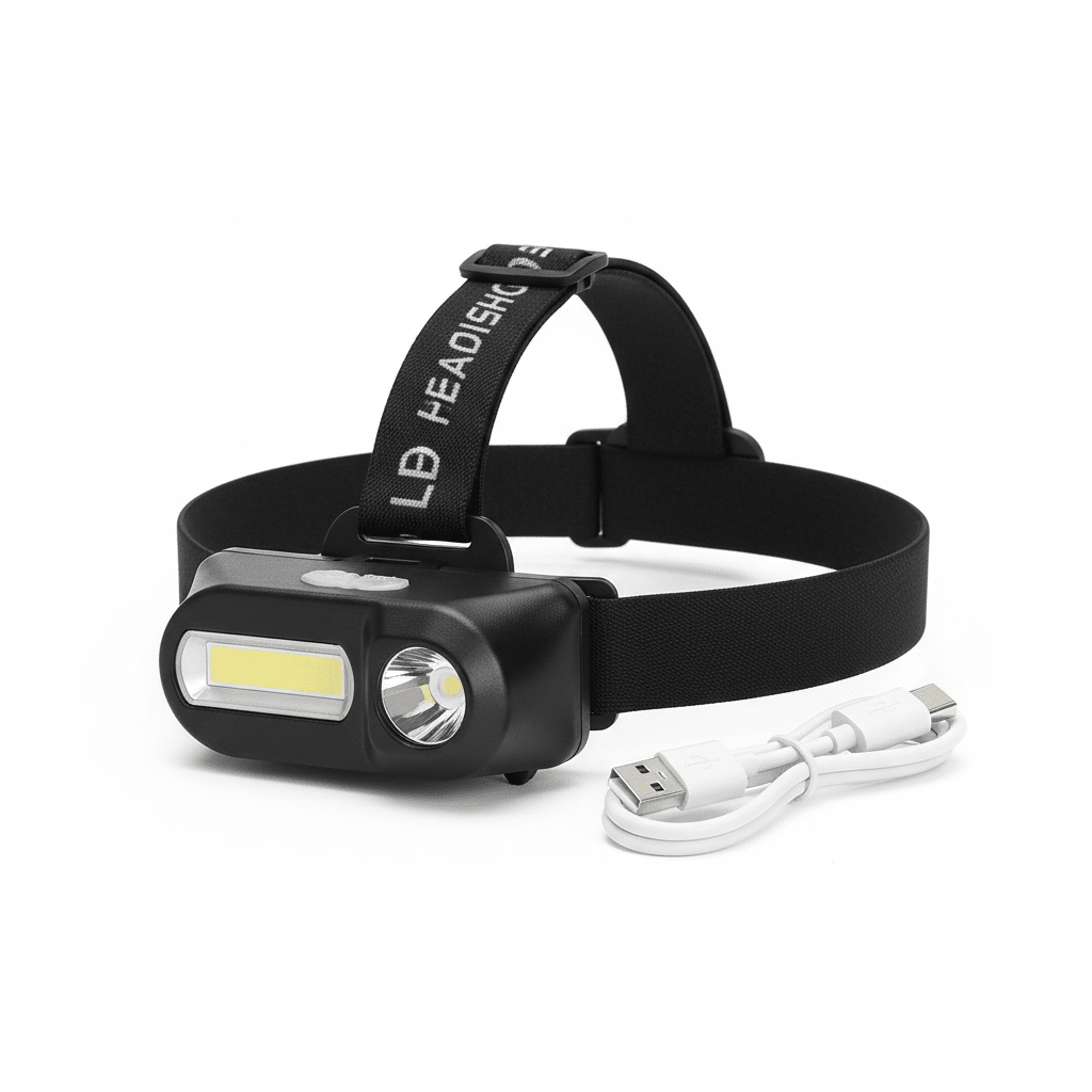 Profesionalna LED Naglavna Lampa za Sve Prilike – Svjetiljke – Crna Univerzalna – slika 1