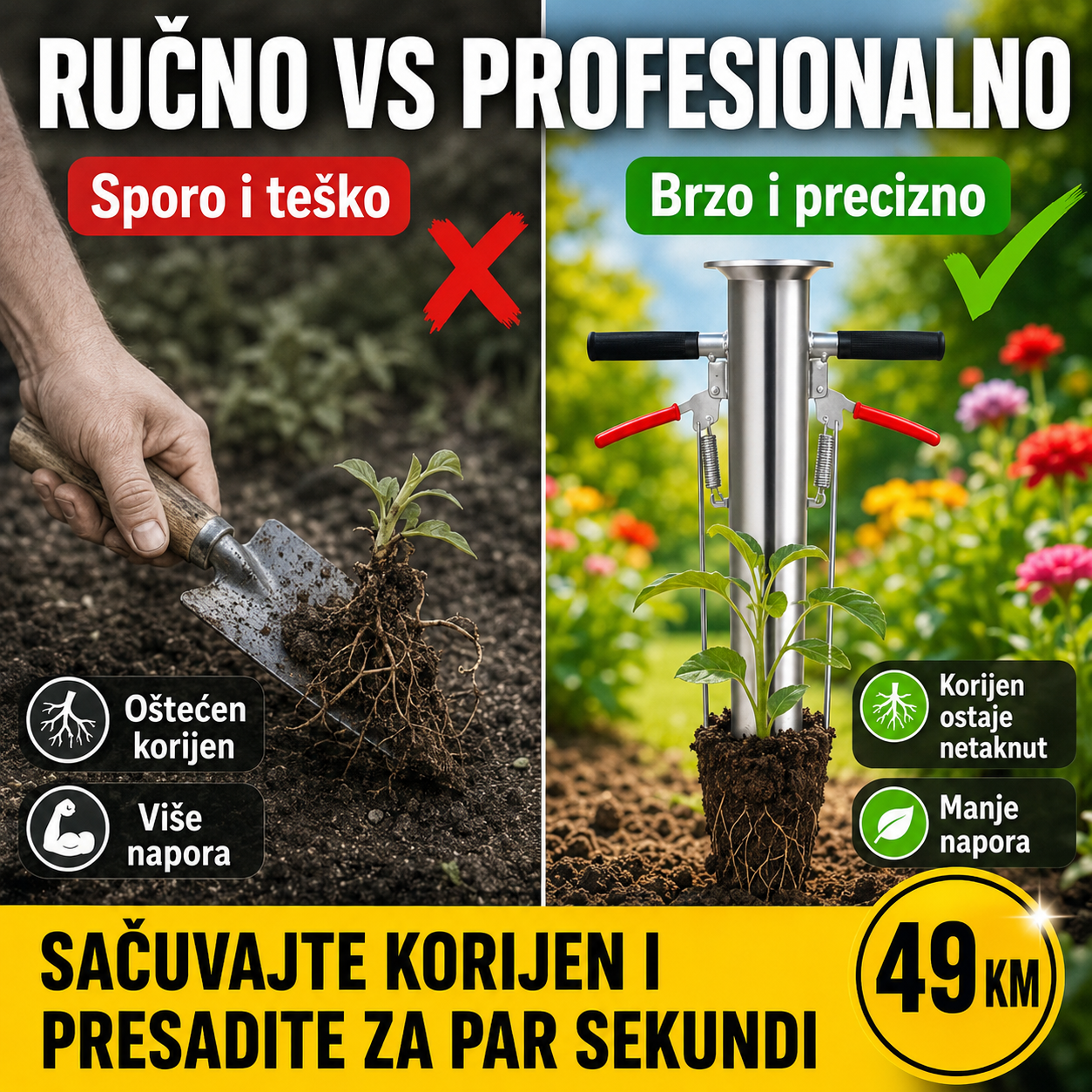 Profesionalni Sadilac za Presađivanje Biljaka – Uređenje Bašte i Dvorišta – – slika 4