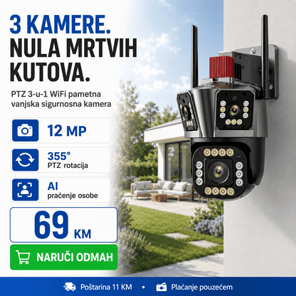 PTZ 3-u-1 Pametna Sigurnosna Kamera – Sigurnost i Taktičko – – slika 4