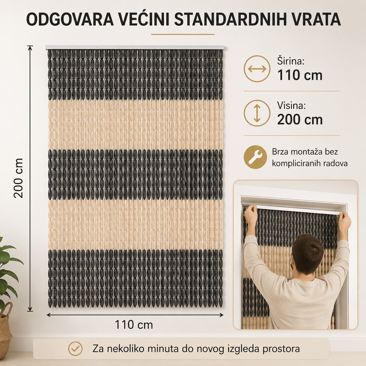 PVC Zavjesa za Vrata 110 x 200 cm – – – slika 4