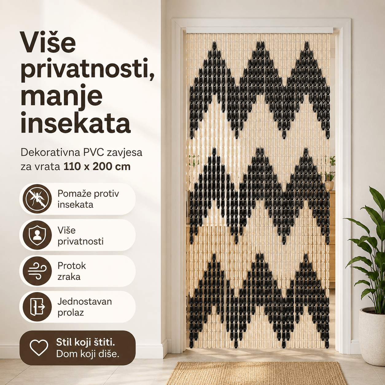 PVC Zavjesa za Vrata 110 x 200 cm – – – slika 1