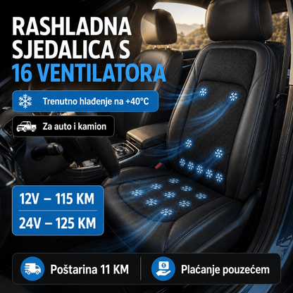 Rashladna Sjedalica sa 16 Ventilatora – – 12 Volti – slika 1