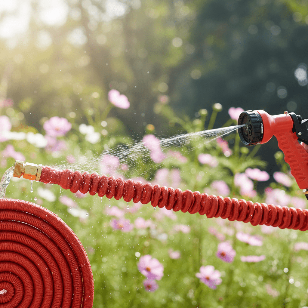 Rastezljivo Vrtno Crijevo 15 metara sa Prskalicom – Vrtna Oprema – Mesing Premium – slika 4