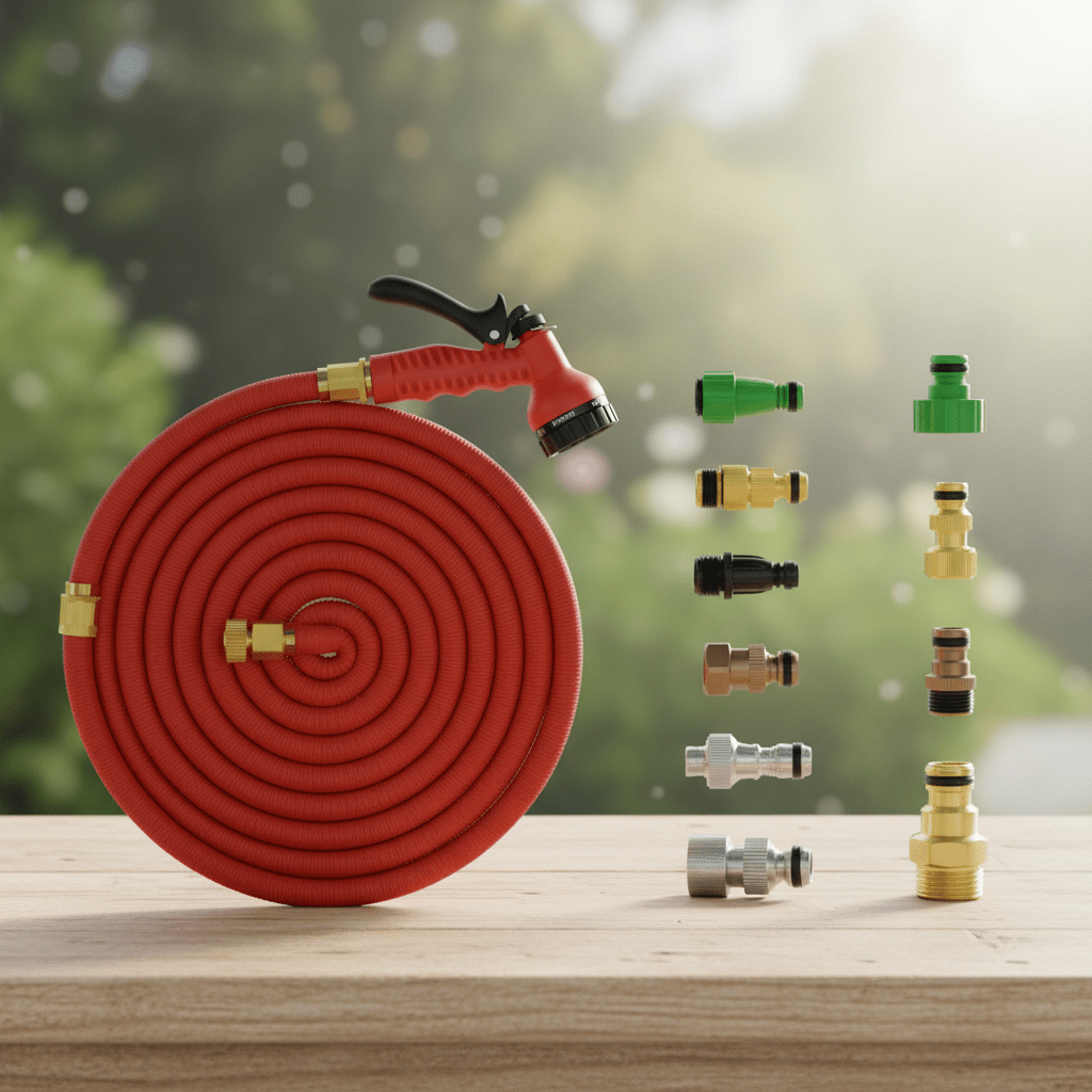 Rastezljivo Vrtno Crijevo 15 metara sa Prskalicom – Vrtna Oprema – Mesing Premium – slika 6