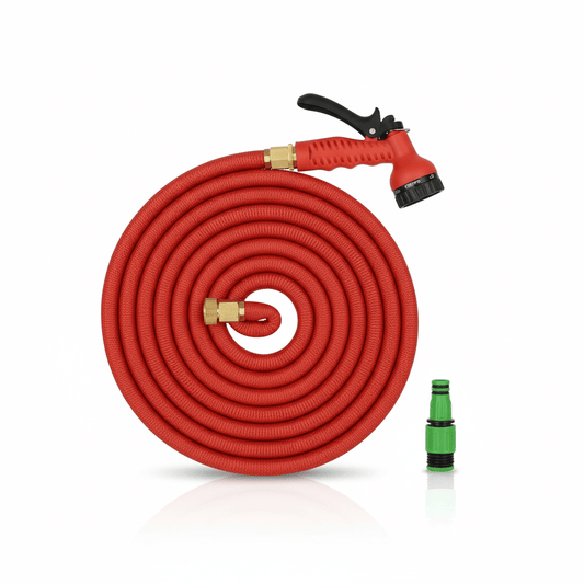 Rastezljivo Vrtno Crijevo 15 metara sa Prskalicom – Vrtna Oprema – Mesing Premium – slika 1