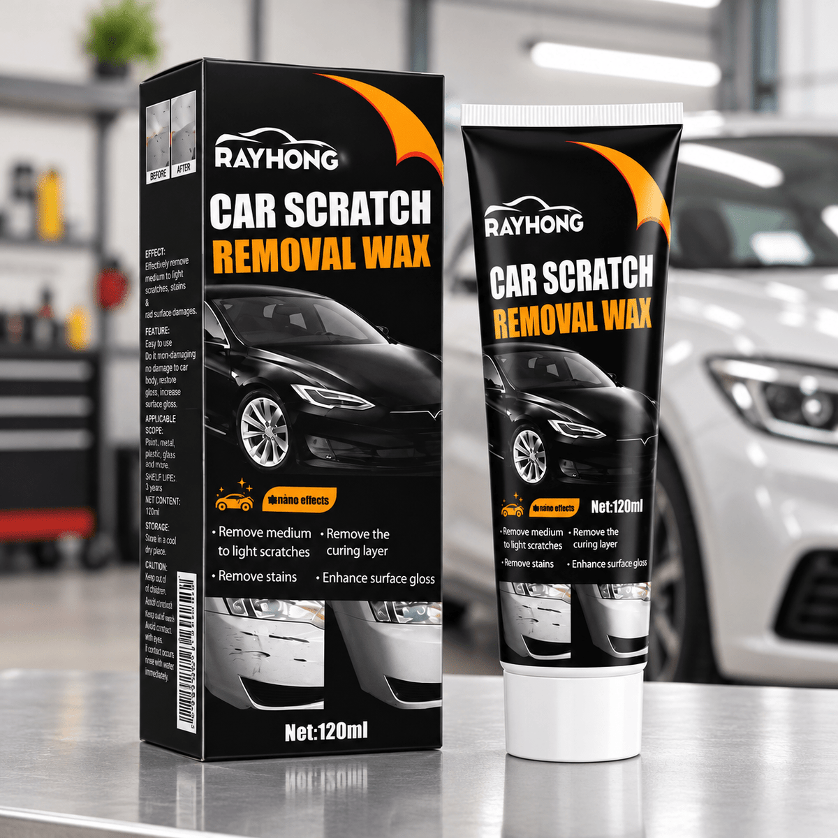 RAYHONG vosak za njegu auto-laka, 120 ml – RAYHONG vosak za automobil – – slika 2