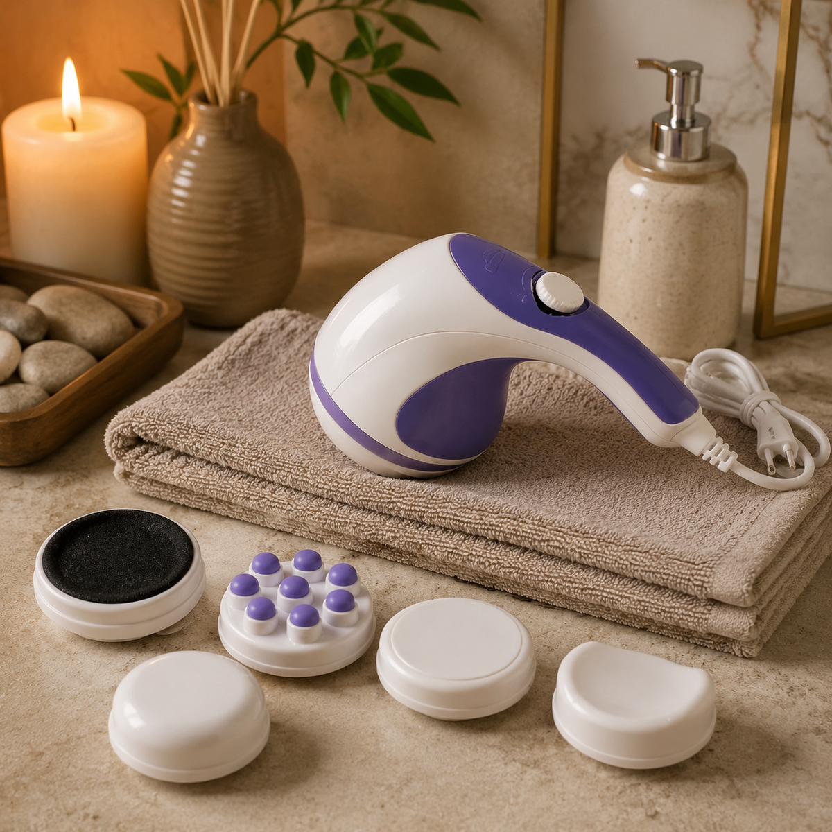Relax & Spin Tone električni masažer s 5 nastavaka