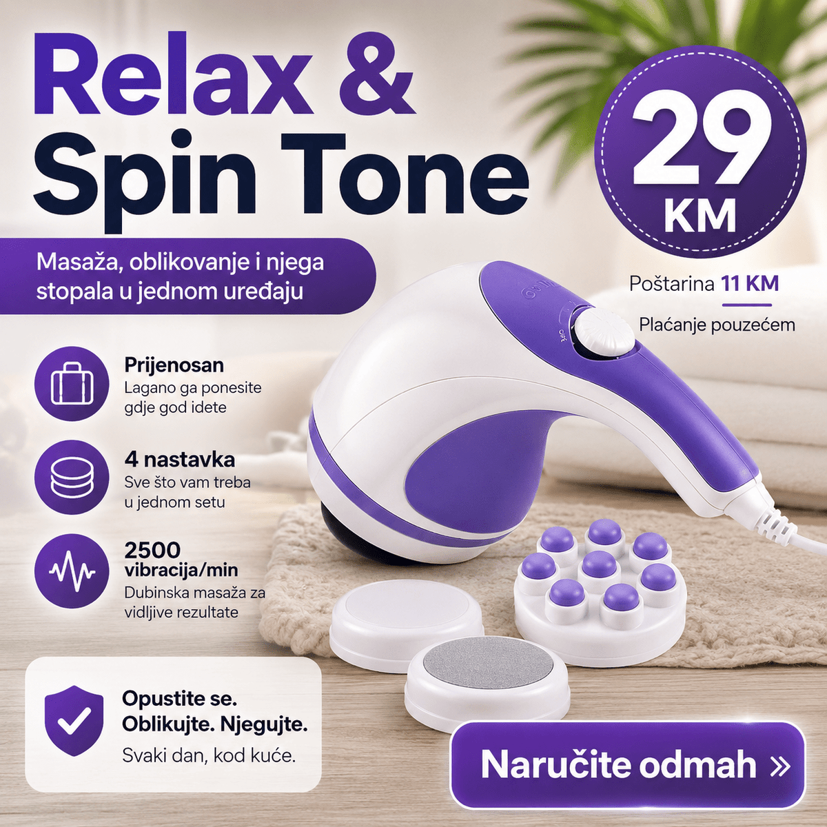 Relax & Tone masažer – Zdravlje i Fitness Oprema – – slika 1