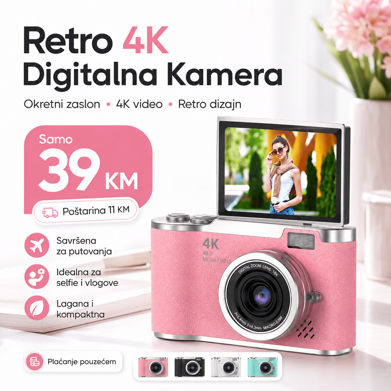 Retro 4K Digitalna Kamera – – – slika 1